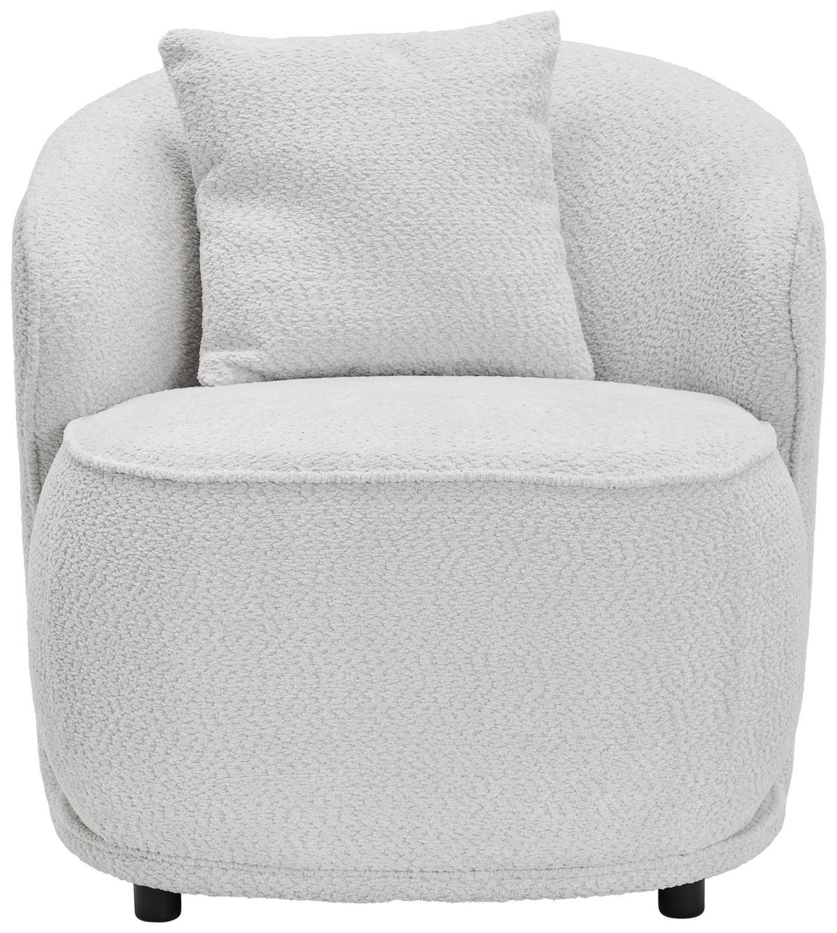 SESSEL in Bouclé Weiß  - Weiß, MODERN, Textil/Metall (76/83/74cm) - Livetastic