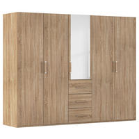 DREHTÜRENSCHRANK 251/197/60 cm,  in Sonoma Eiche, 5 Tür(en)  - Sonoma Eiche, Design, Glas/Holzwerkstoff (251/197/60cm) - Novel