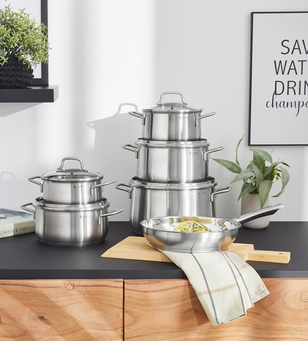 KOCHTOPFSET Brilliant 6-teilig  - Klar/Edelstahlfarben, Design, Glas/Metall - WMF