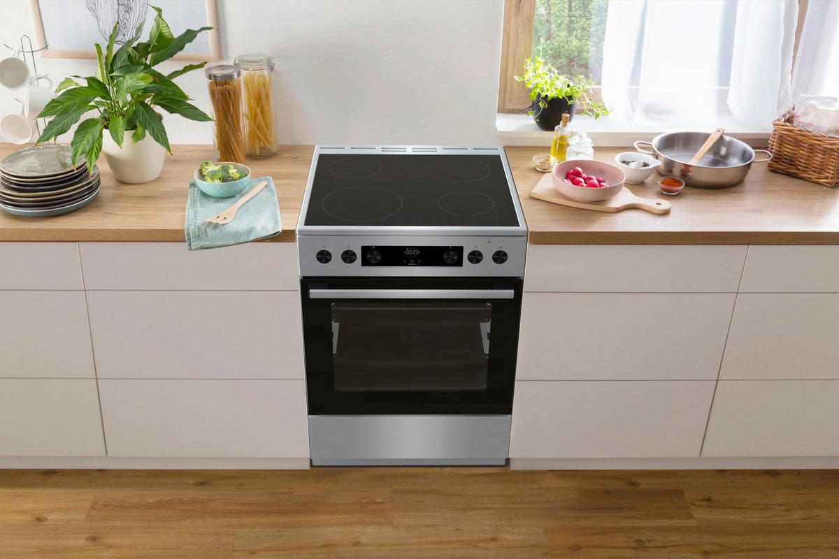 HERD GECS6C70XPA  - Edelstahlfarben/Schwarz, Trend, Glas/Metall (60/85/60cm) - Gorenje