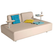 LOUNGESOFA - Hellbraun, Design, Textil/Metall (200/86/124cm) - Amatio