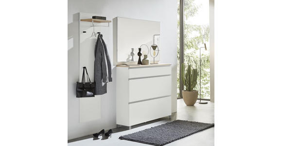 GARDEROBE 3-teilig in 180/193/31 cm - Eichefarben/Silberfarben, Design, Holz/Holzwerkstoff (180/193/31cm) - Dieter Knoll