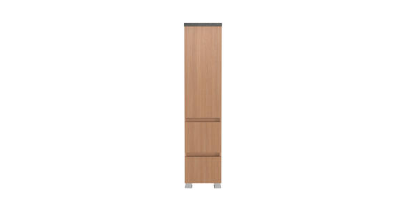 MIDISCHRANK 30/131/35 cm  - Eichefarben/Silberfarben, KONVENTIONELL, Holzwerkstoff/Kunststoff (30/131/35cm) - Xora