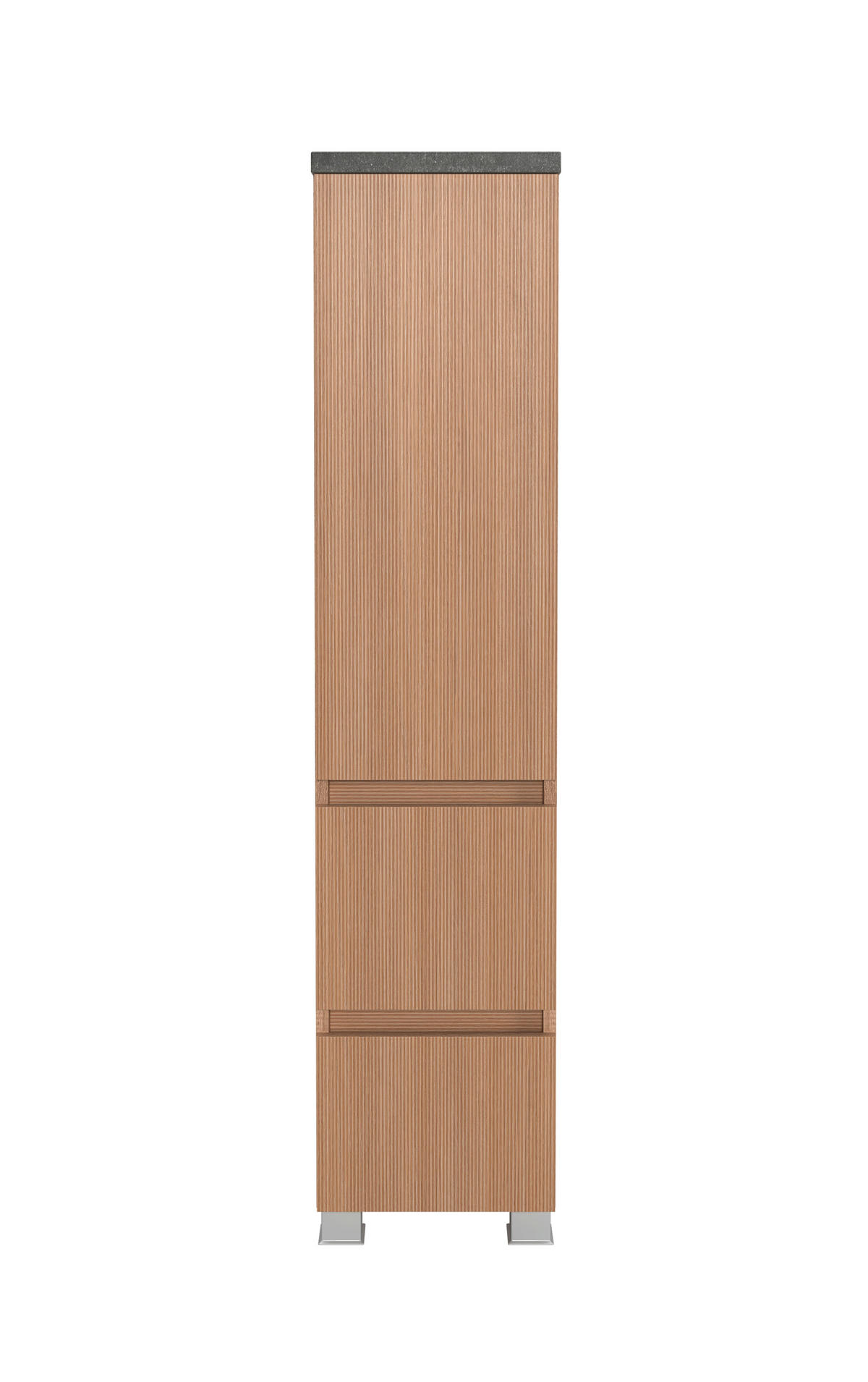 MIDISCHRANK 30/131/35 cm  - Eichefarben/Silberfarben, KONVENTIONELL, Holzwerkstoff/Kunststoff (30/131/35cm) - Xora