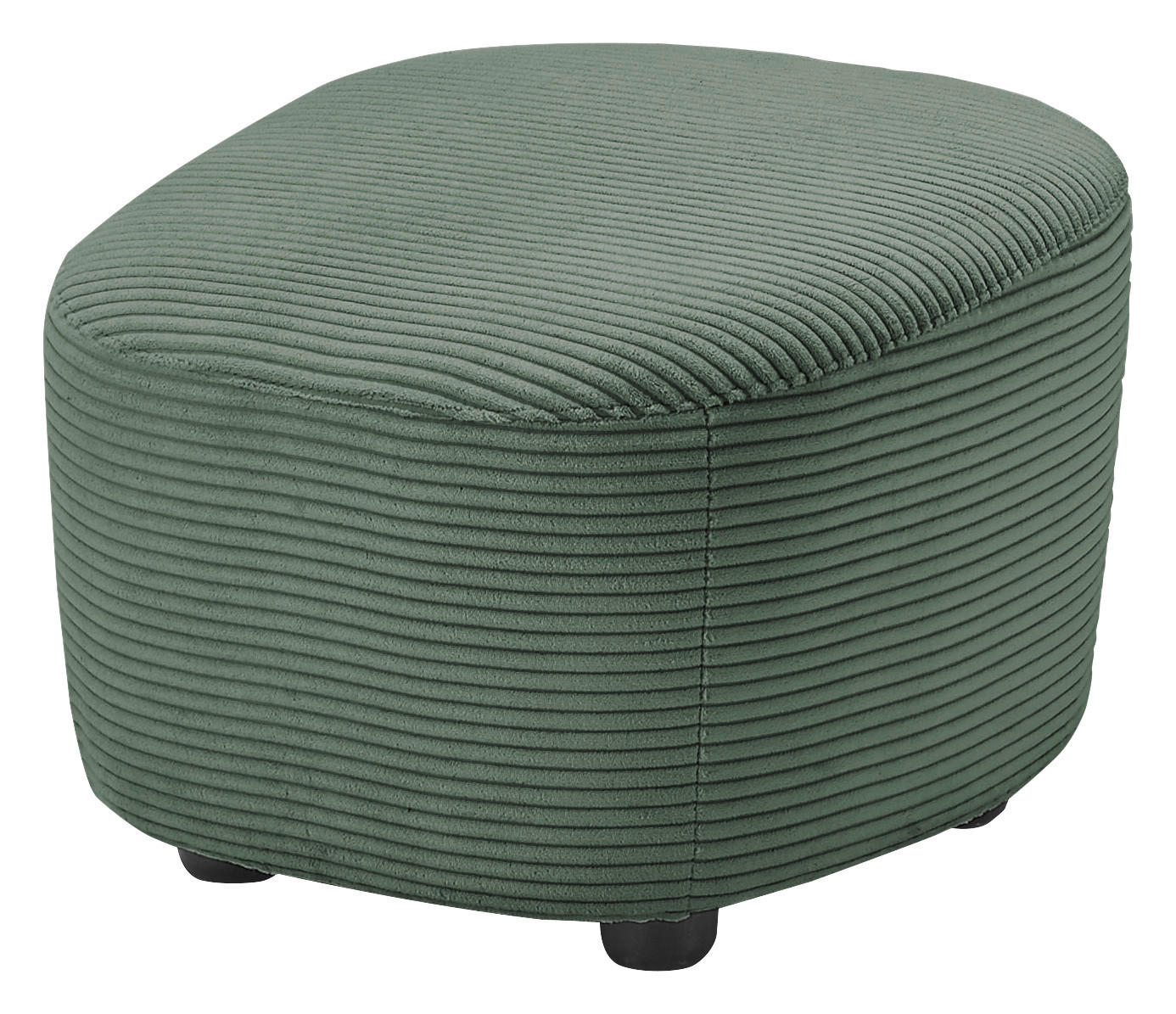 HOCKER Cord Olivgrün  - Schwarz/Olivgrün, Design, Kunststoff/Textil (54/41/57cm) - SetOne by Musterring
