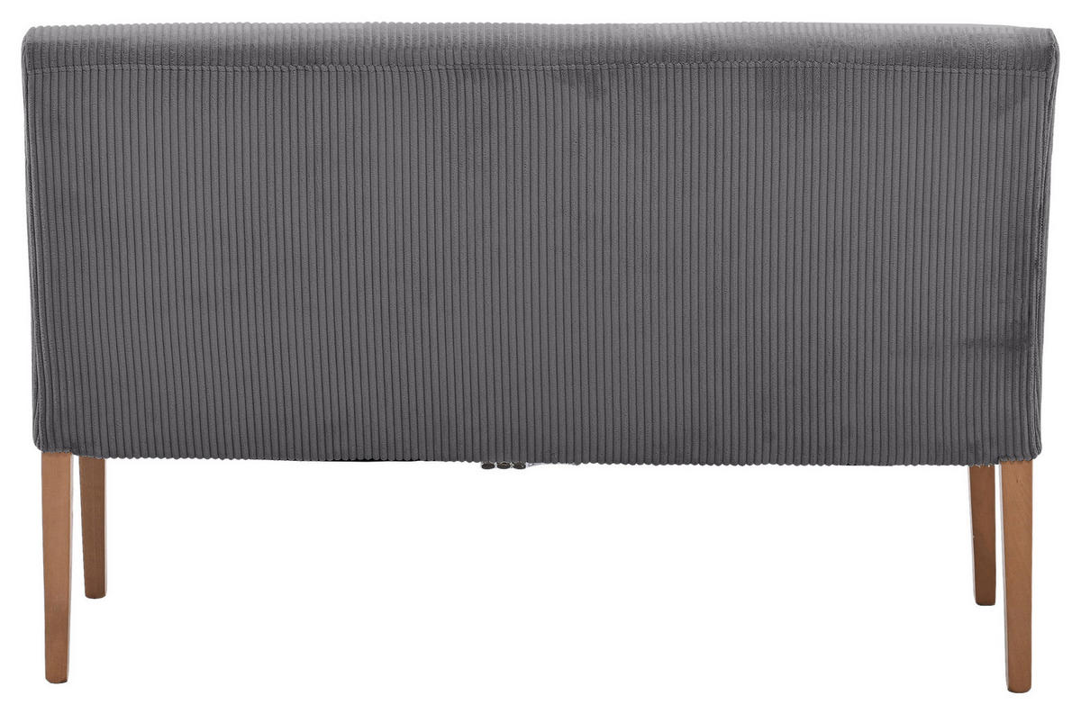 SITZBANK 140/92/66 cm  in Anthrazit, Buchefarben  - Anthrazit/Buchefarben, KONVENTIONELL, Holz/Textil (140/92/66cm) - home24