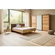 BETT 180/200 cm,  in Hellbraun, Wildeiche,  - Hellbraun/Wildeiche, Natur, Holz/Textil (180/200cm) - Linea Natura
