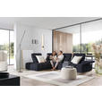 ECKSOFA in Struktur Schwarz  233/313 cm  - Schwarz, Design, Kunststoff/Textil (233/313cm) - Emilio Belluti