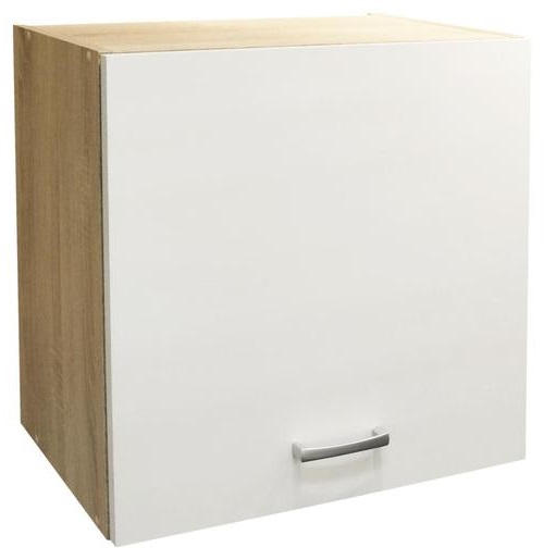 KÜCHENOBERSCHRANK 50/50/31 cm  in Weiß, Sonoma Eiche  - Silberfarben/Weiß, Basics, Holzwerkstoff/Kunststoff (50/50/31cm) - MID.YOU