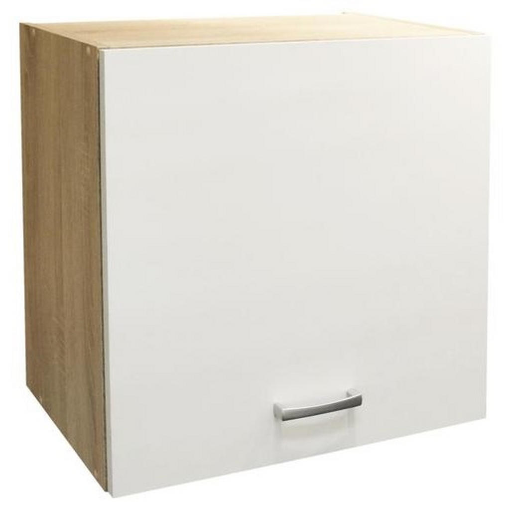 Küchenoberschrank Andy 50 cm Weiß/Eiche Dekor 1 Drehtür