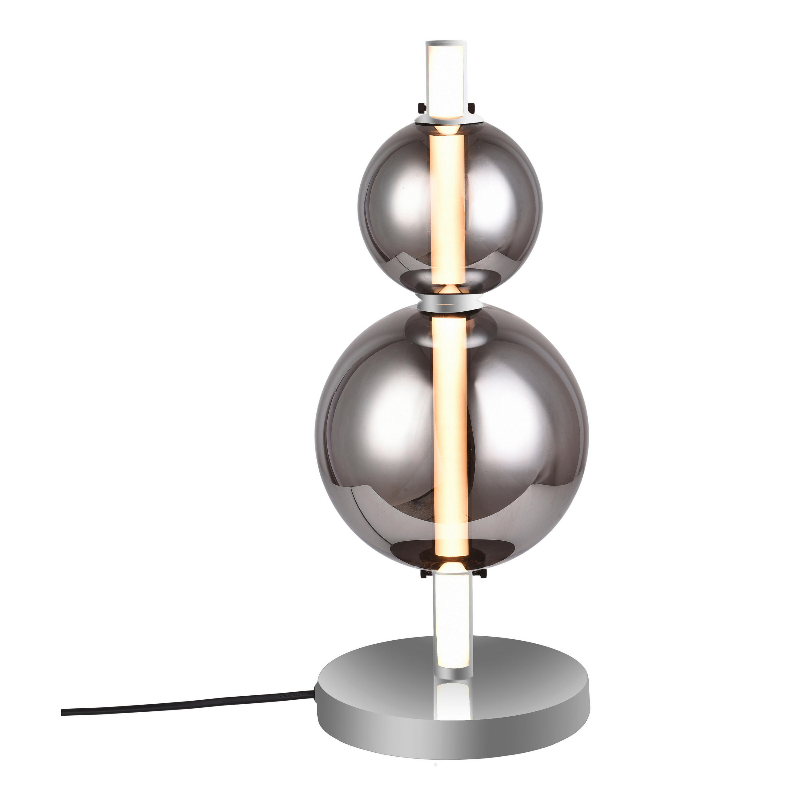 LED-TISCHLEUCHTE Nova 18/44 cm   - Chromfarben, MODERN, Glas/Metall (18/44cm) - Näve