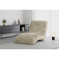 LIEGE STRIPE in Beige  inkl. Relaxfunktion  - Beige/Schwarz, Design, Kunststoff/Textil (83/80/172cm) - MID.YOU