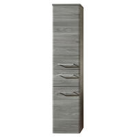 MIDISCHRANK 30/142/33 cm  - Chromfarben/Grau, KONVENTIONELL, Glas/Holzwerkstoff (30/142/33cm) - Xora
