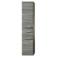MIDISCHRANK 30/142/33 cm  - Chromfarben/Grau, KONVENTIONELL, Glas/Holzwerkstoff (30/142/33cm) - Xora