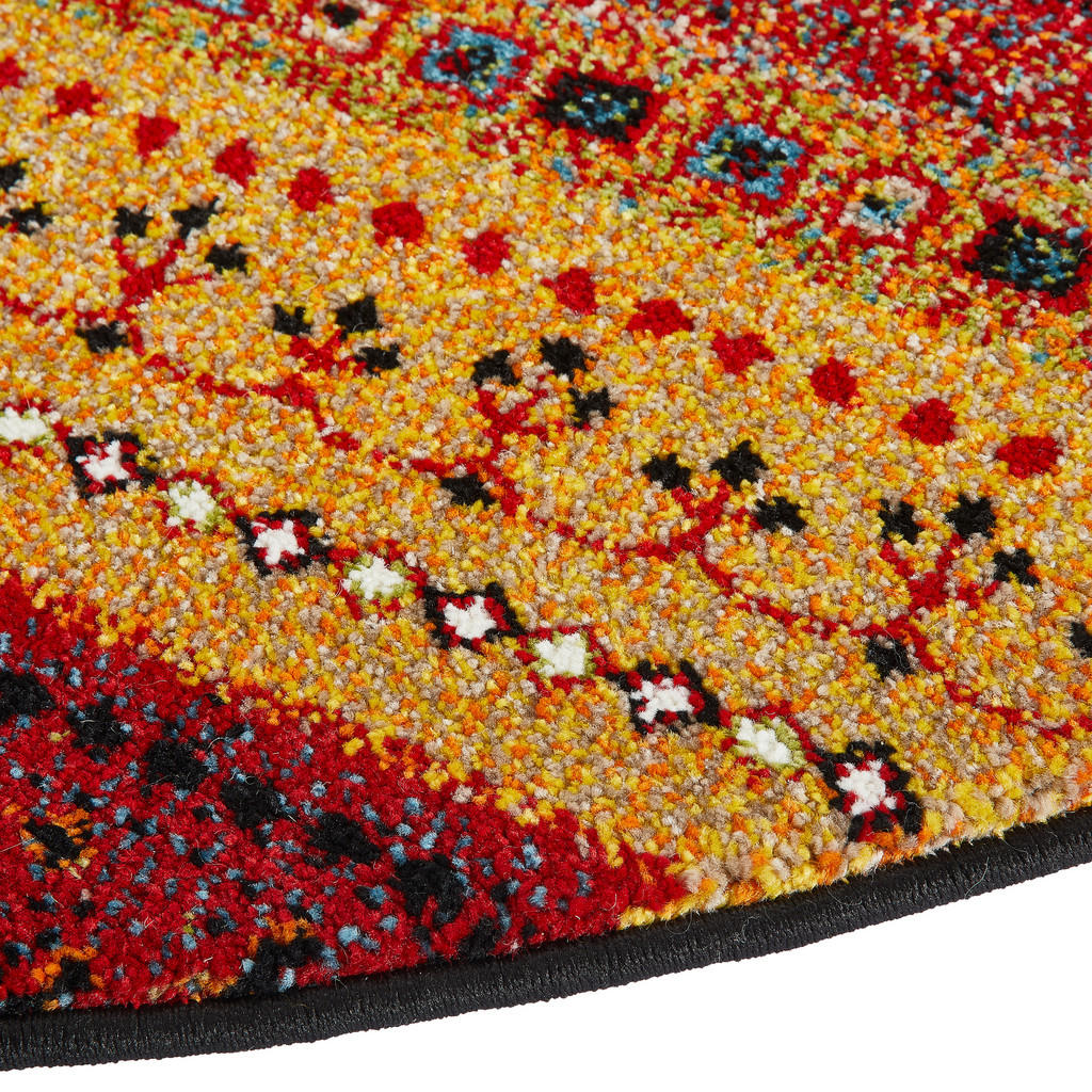Thumbnail - Novel Webteppich Cassandra, Mehrfarbig, Rot, Textil, Vintage, rund, Textiles Vertrauen - Oeko-Tex®, in verschiedenen Grö...