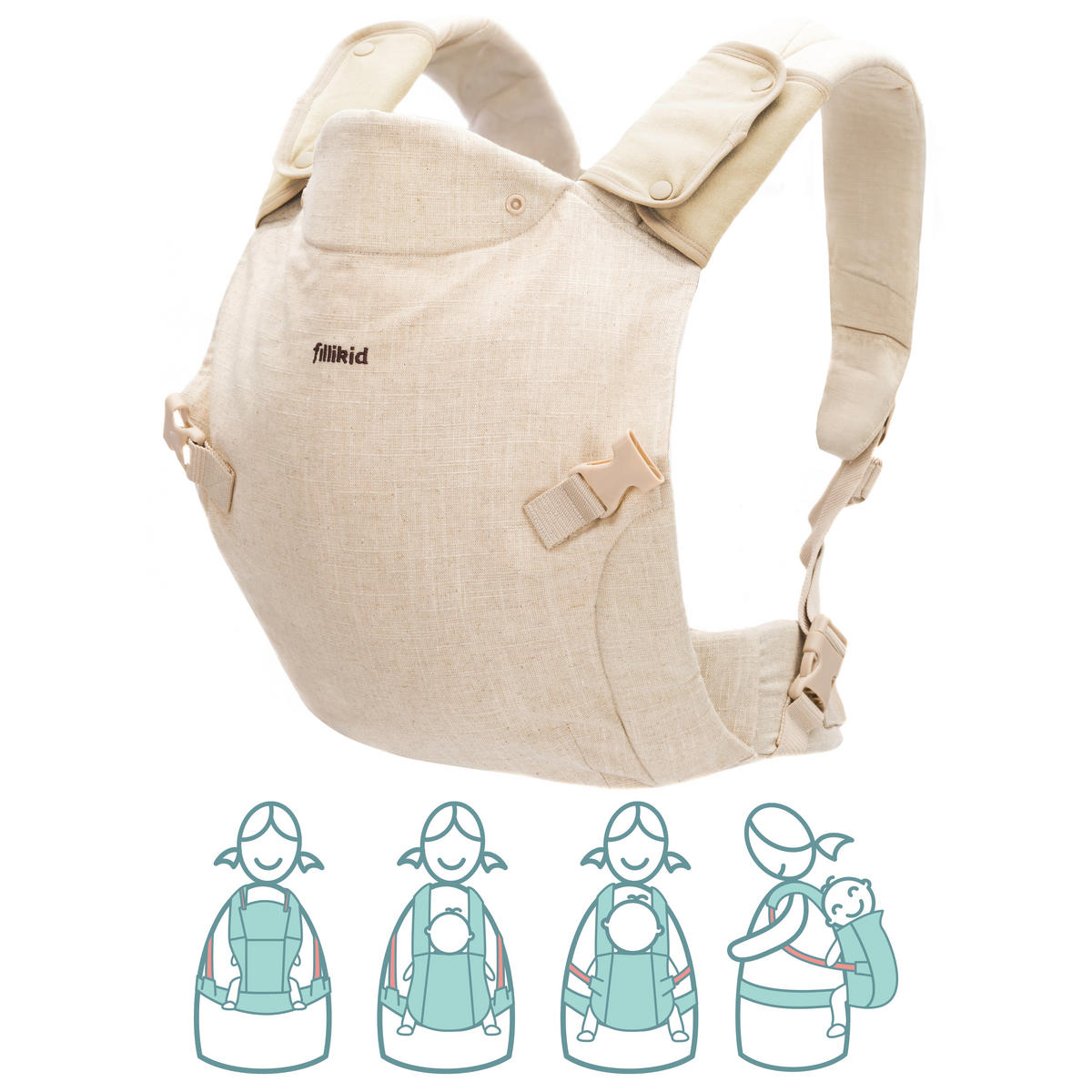 BABYTRAGE  - Sandfarben, Basics, Textil - Fillikid