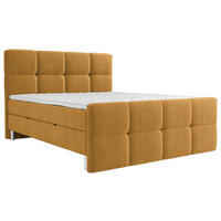 Pat Tip Boxspring Fără Arcuri, 180/200 cm, portocaliu - culoare crom/portocaliu, Modern, lemn/metal (180/200cm) - Esposa