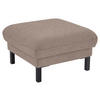 HOCKER in Textil Taupe  - Taupe/Schwarz, Design, Textil/Metall (74/46/74cm) - Pure Home Comfort