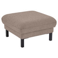 HOCKER in Textil Taupe  - Taupe/Schwarz, Design, Textil/Metall (74/46/74cm) - Pure Home Comfort