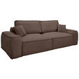 SCHLAFSOFA Webstoff Braun  - Schwarz/Braun, KONVENTIONELL, Kunststoff/Textil (256/83/115cm) - Carryhome