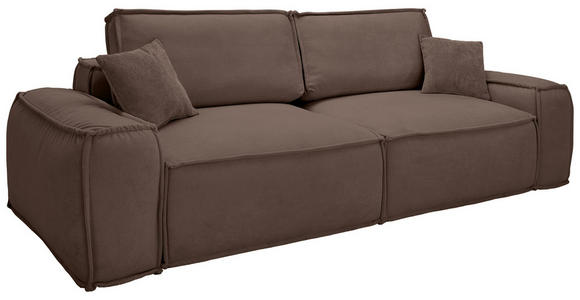 SCHLAFSOFA Webstoff Braun - Schwarz/Braun, KONVENTIONELL, Kunststoff/Textil (256/83/115cm) - Carryhome