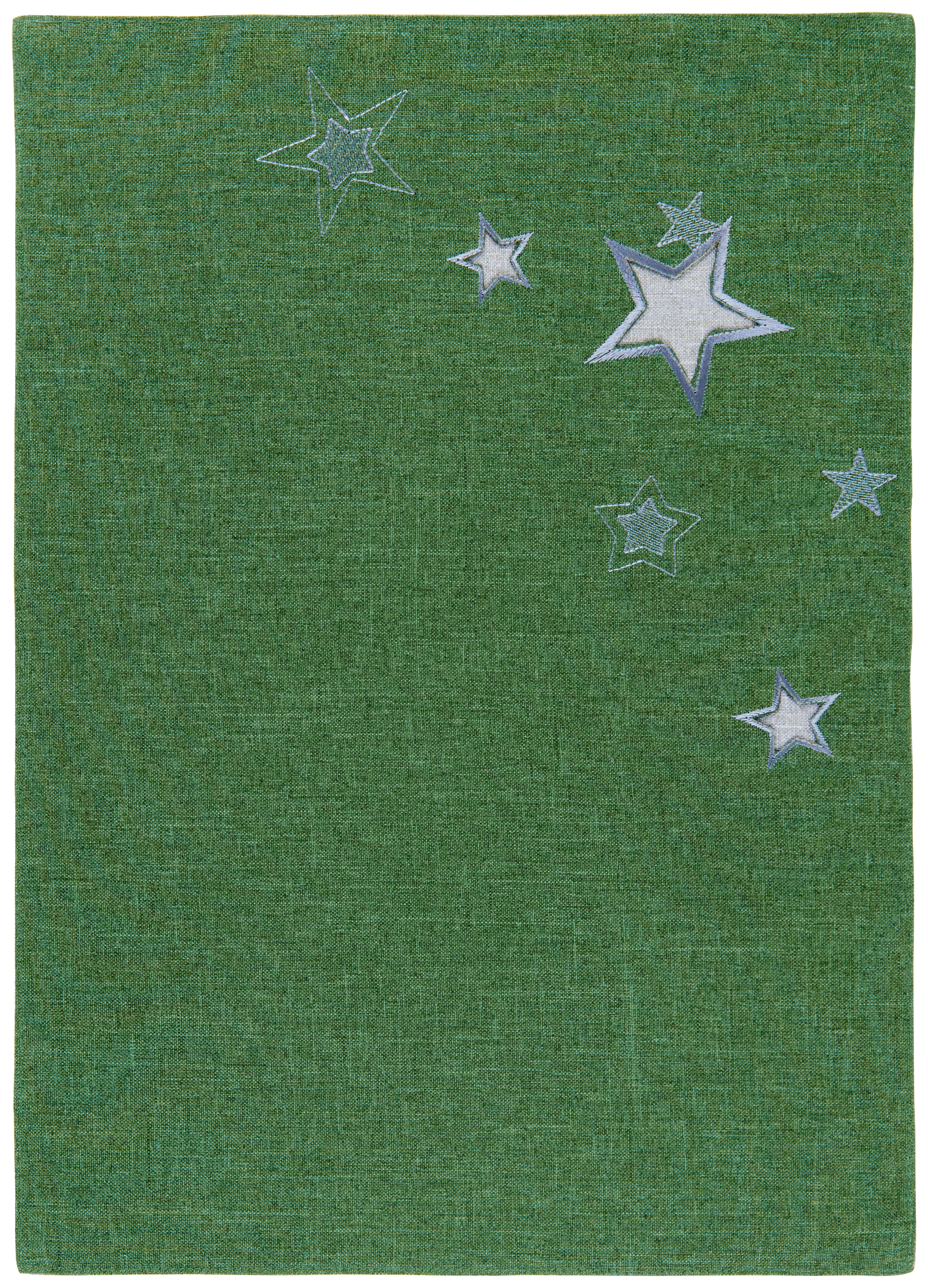 PRESTIERANIE, polyester, 35/50 cm - sivá/zelená, Basics, textil (35/50cm) - X-Mas
