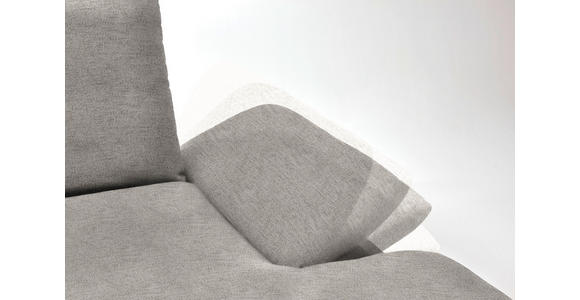 ECKSOFA in Flachgewebe Hellgrau  - Hellgrau/Schwarz, Design, Holz/Textil (314/159cm) - Dieter Knoll