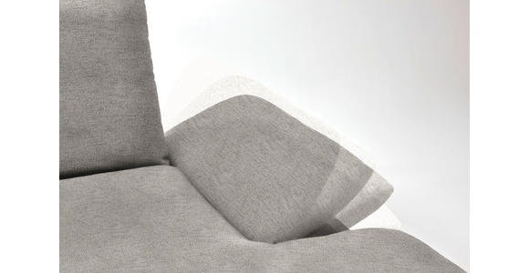 ECKSOFA in Flachgewebe Hellgrau 314/159 cm - Hellgrau/Schwarz, Design, Holz/Textil (314/159cm) - Dieter Knoll