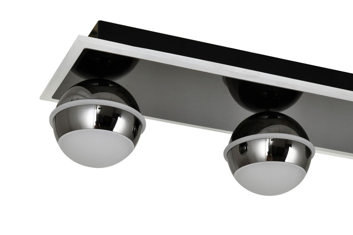 LED-HÄNGELEUCHTE Biarritz 95/150/15 cm  - Schwarzchrom, Design, Kunststoff/Metall (95/150/15cm)