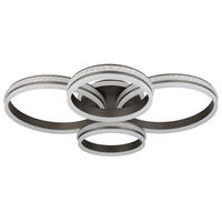 LED-DECKENLEUCHTE 90 W    85/68,5/15 cm  - Klar/Titanfarben, Design, Kunststoff/Metall (85/68,5/15cm) - Globo