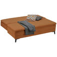 BOXSPRINGSOFA Cord Rostfarben  - Rostfarben/Schwarz, Design, Textil/Metall (200/100/108cm) - Novel