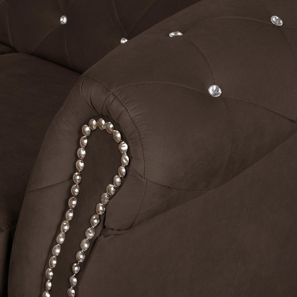 SESSEL in Velours Braun  - Braun, Design, Holz/Textil (110/82/90cm) - P & B