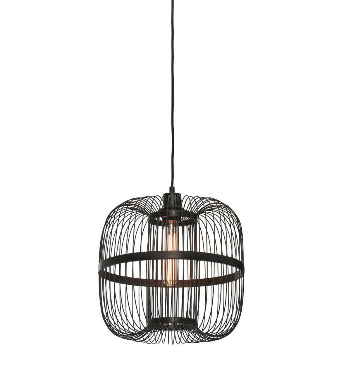 HÄNGELEUCHTE GOOD&MOJO  25/38 cm   - Schwarz, Trend (25/38cm) - Good & Mojo