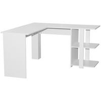 ECKSCHREIBTISCH  in Weiß  - Weiß, MODERN, Holzwerkstoff/Metall (140/75/140cm) - MID.YOU