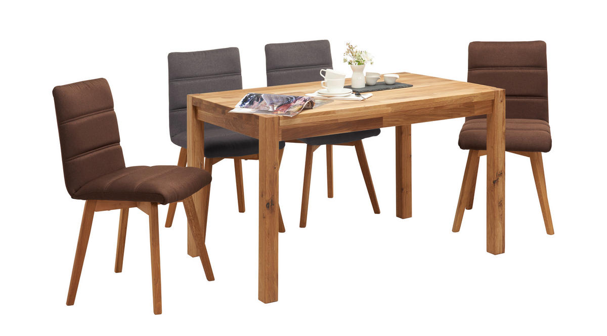 JEDÁLENSKÝ STÔL, divoký dub, farba duba, 120/80/75 cm - farba duba, Konventionell, drevo (120/80/75cm) - Carryhome