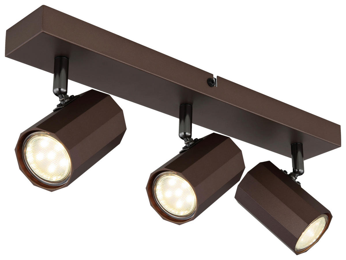 DECKENLEUCHTE 39/6/14,5 cm   - Bronzefarben, Design, Metall (39/6/14,5cm) - Novel