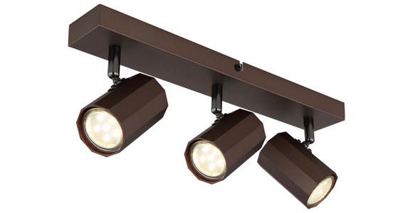 DECKENLEUCHTE 39/6/14,5 cm  - Bronzefarben, Design, Metall (39/6/14,5cm) - Novel