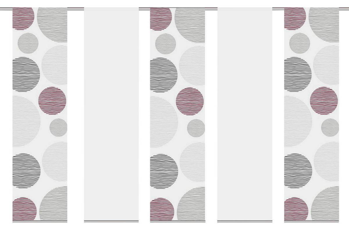 PANELOVÝ ZÁVĚS, 60/245 cm - bordeaux, Design, textil (60/245cm) - Schmidt W. Gmbh