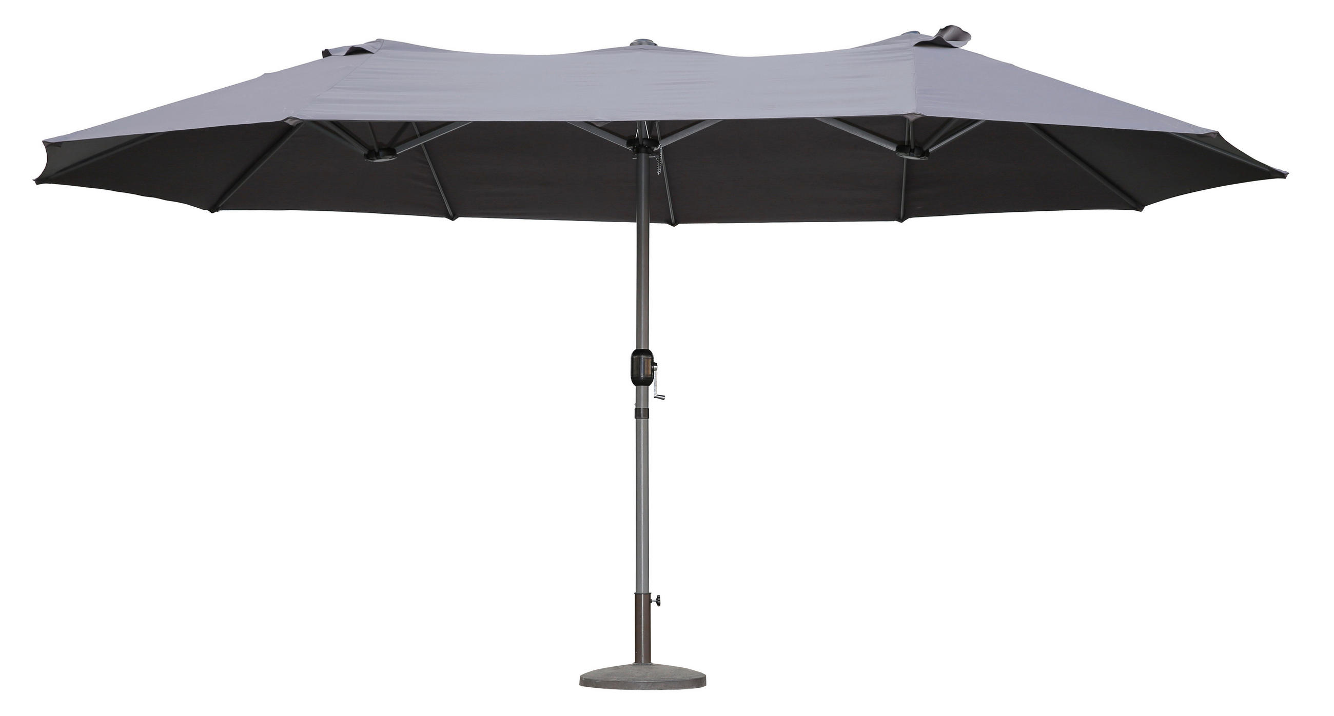 SONNENSCHIRM 450 cm Anthrazit  - Anthrazit/Grau, Basics, Kunststoff/Metall (265/250/450cm) - Gardenson