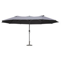 SONNENSCHIRM   - Anthrazit/Grau, Basics, Kunststoff/Metall (265/250/450cm) - Gardenson