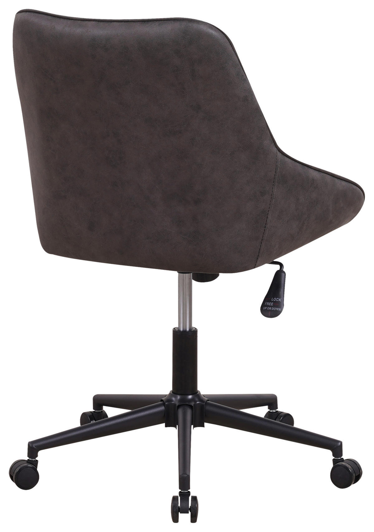 OTOČNÁ STOLIČKA, mikrovlákno, antracitová - čierna/antracitová, Konventionell, kov/textil (60/84/64,5cm) - MID.YOU
