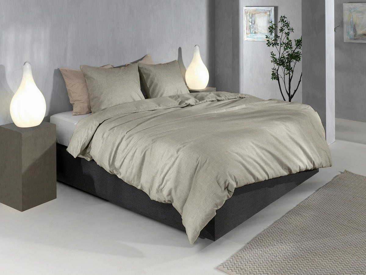 BETTWÄSCHE Flanella-di-Lino Flanell 155/220 cm  - Khaki, Basics, Textil (155/220cm)