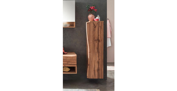 MIDISCHRANK 30/130/35 cm  - Eiche Wotan/Silberfarben, Natur, Holzwerkstoff/Kunststoff (30/130/35cm) - Xora