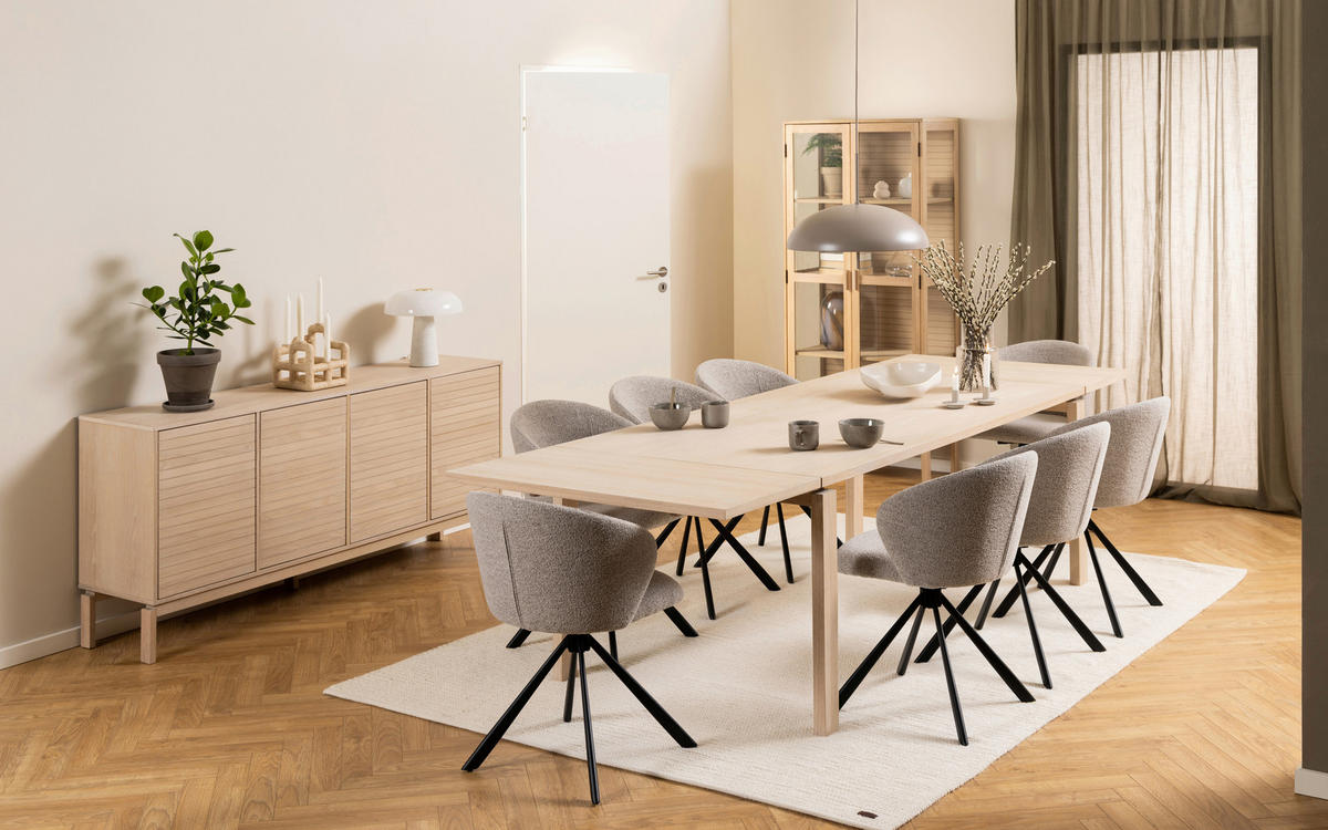 VITRINE in furniert Eichefarben  - Klar/Eichefarben, Design, Glas/Holz (80/180/40cm) - Livetastic
