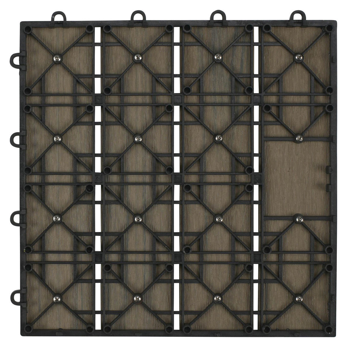 TERRASSENFLIESE 11 Stück  - Grau, Design, Holzwerkstoff (30/30/2,4cm) - Ambia Garden