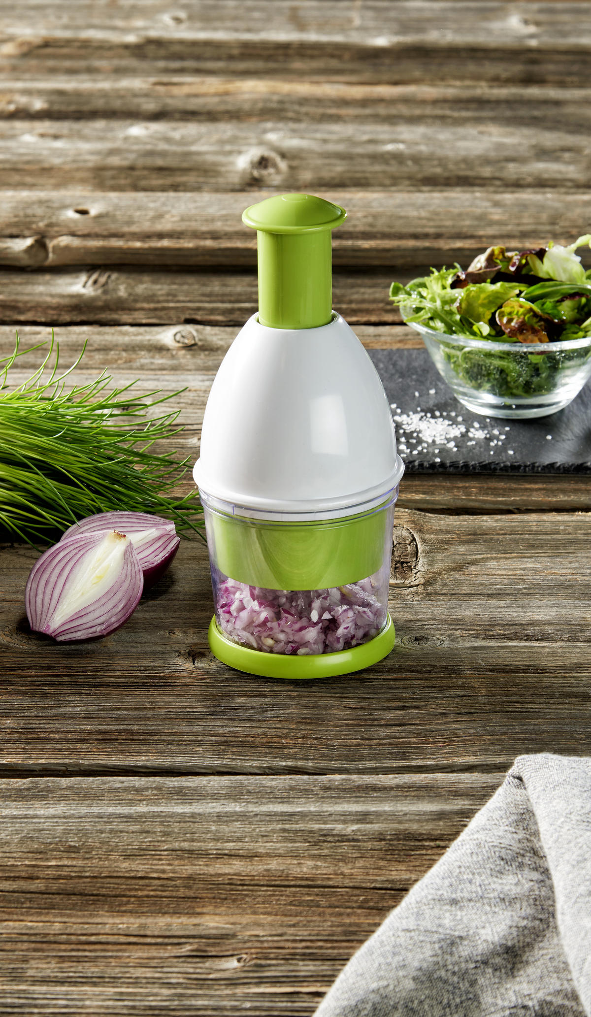 TOCĂTOR UNIVERSAL - alb/verde, Basics, plastic/metal (9,8/22,5cm) - Homeware Profession.
