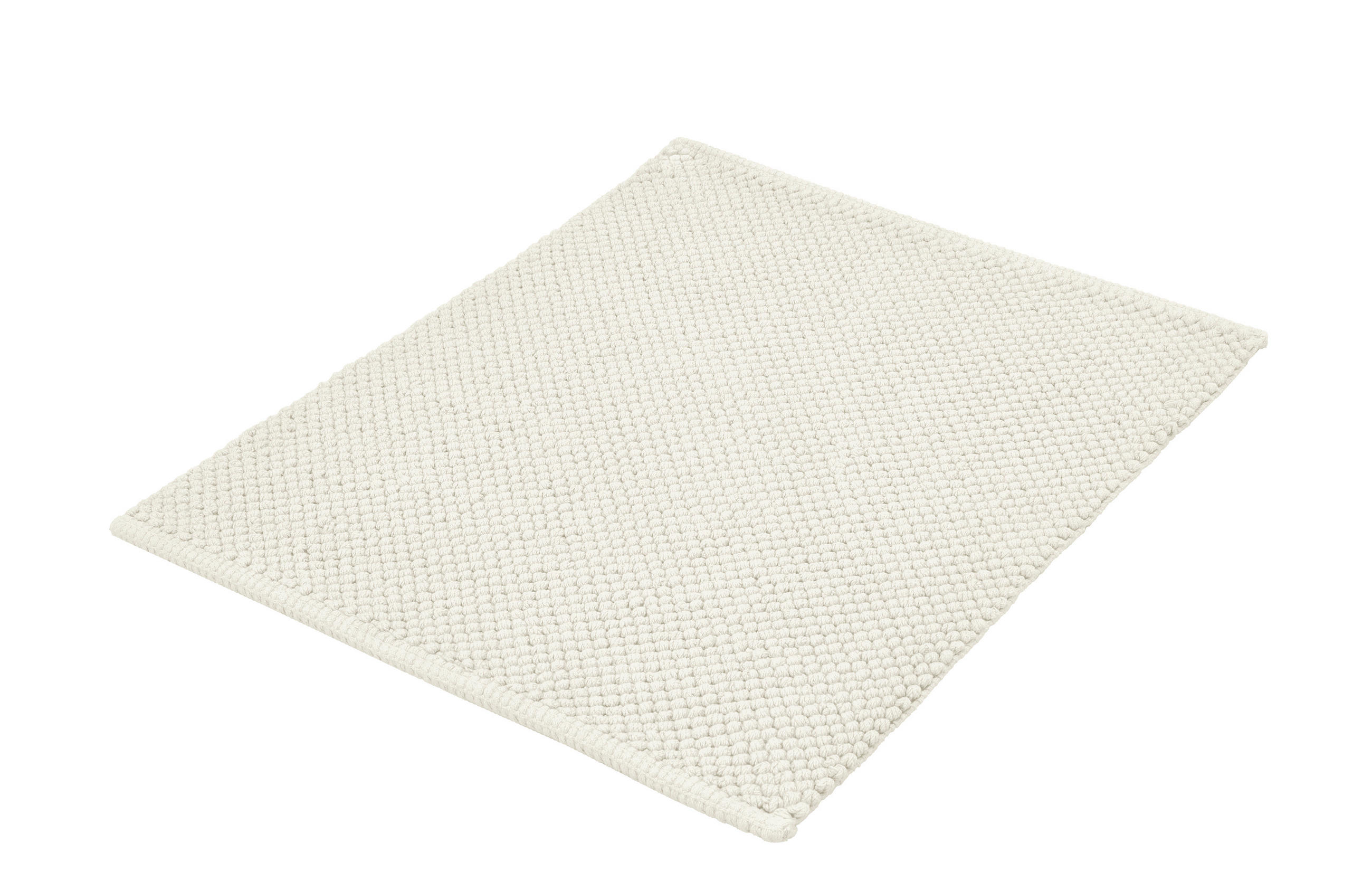 BADTEPPICH Punto Weiß 50/60 cm  - Weiß, Basics, Kunststoff/Textil (50/60cm) - Kleine Wolke