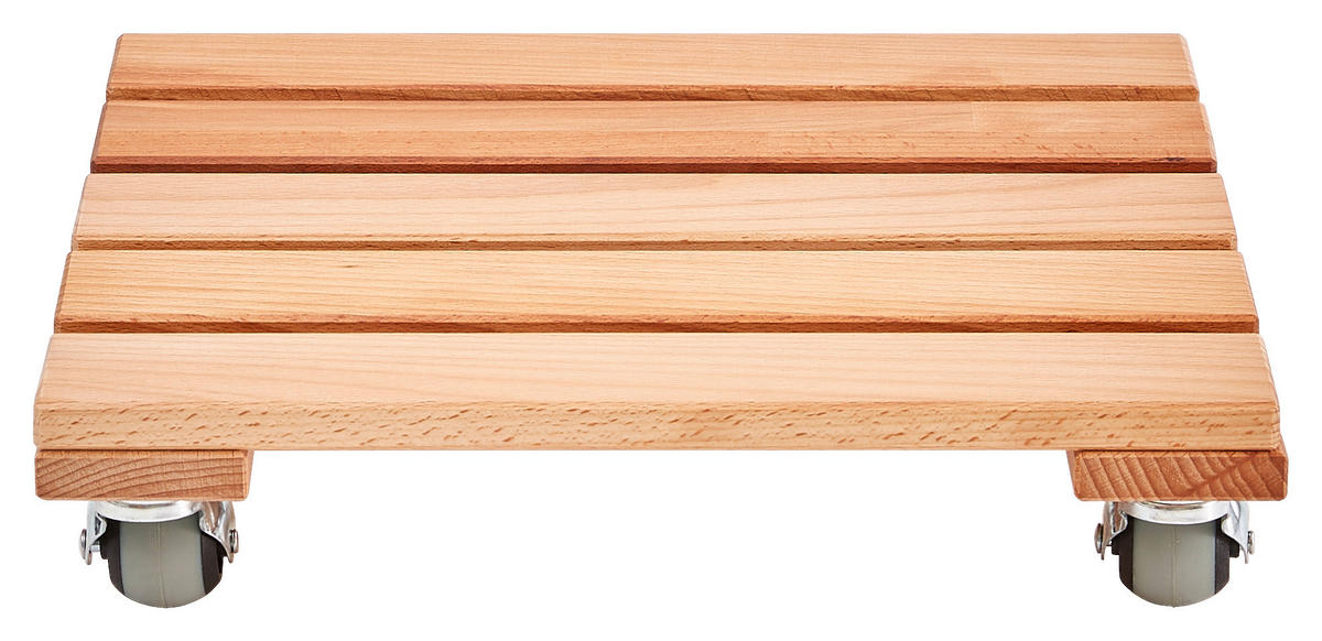 POJÍZDNÝ PODSTAVEC, jádrový buk, barvy buku - barvy buku, Natur, dřevo/plast (35/8,5/35cm) - Linea Natura
