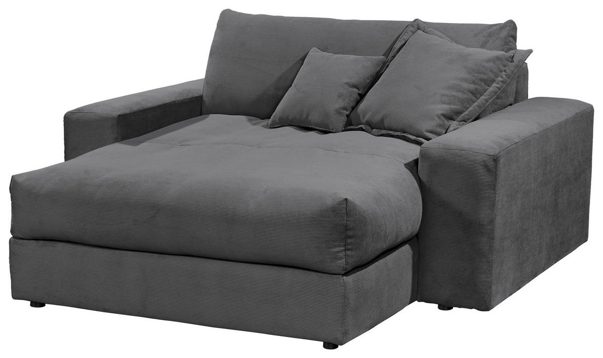 XXL-SESSEL - Anthrazit/Schwarz, MODERN, Textil (180/70/180cm) - Livetastic