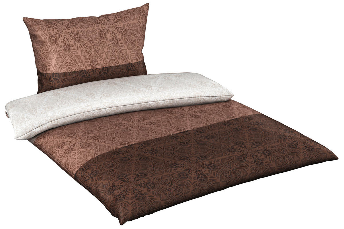 POSTELJNINA JEROME 140/200 cm saten rjavosiva  - rjavosiva, Konvencionalno, tekstil (140/200cm) - Esposa